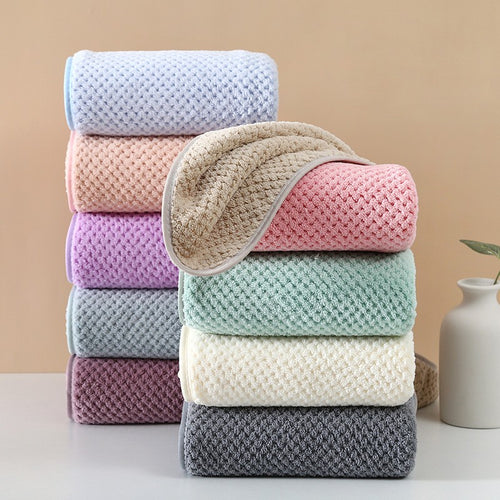 Quick-Drying Coral Fleece Microfiber Hair Towel