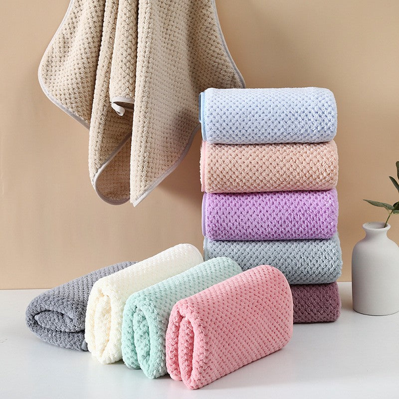 Quick-Drying Coral Fleece Microfiber Hair Towel